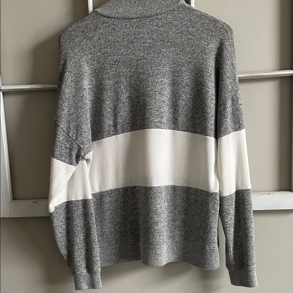Kent State-Spirit Gray and White Zip Up Sweater - Picture 5 of 6